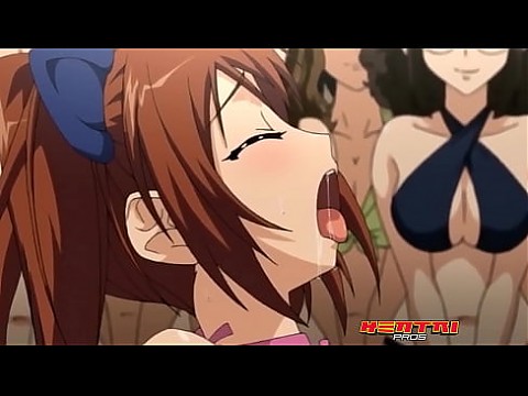 Teen Girls in An Orgy By The Pool | Hentai 5 min