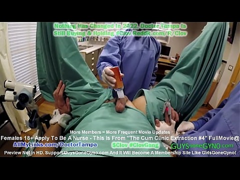 Извлечение спермы № 4 на докторе Тампе, которого небинарные медицинские извращенцы забрали в «клинику спермы»! Полный фильм GuysGoneGyno.com! 6 мин.