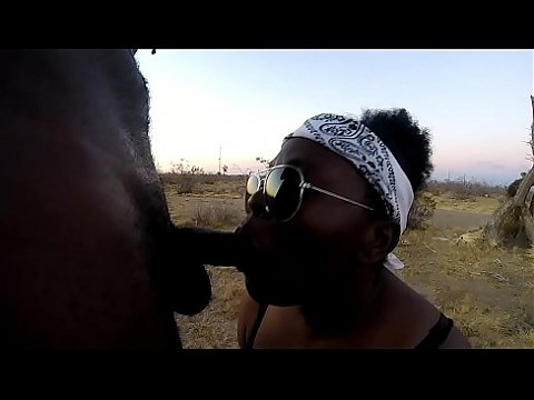 MY FAVORITE PLACE TO FUCK ! DESERT SLOPPY HEAD AND ROUGH FUCKING w/ HUGE CUMSHOT